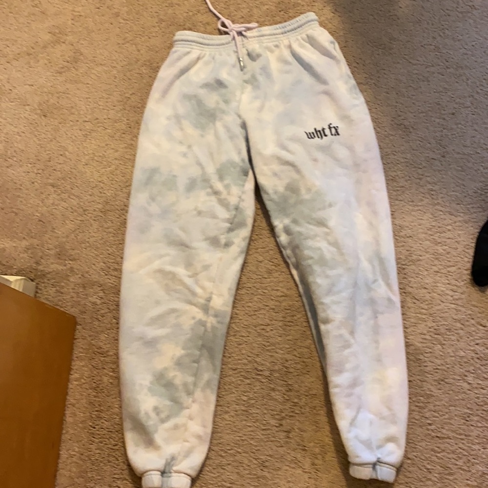 White Fox Tie Dye Sweatpants